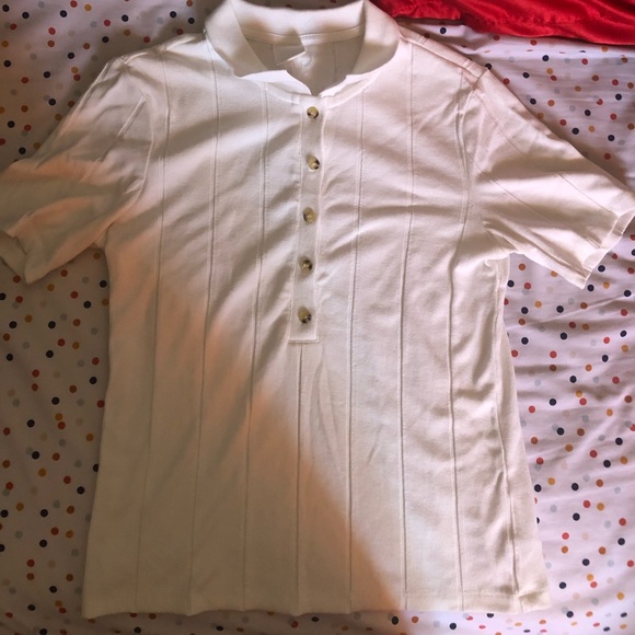 Polo-like ribbed top - Picture 1 of 4